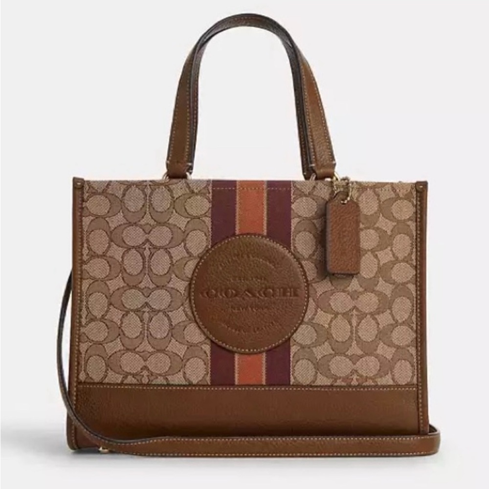 Coach Brown Dempsey Signature Tote Bag